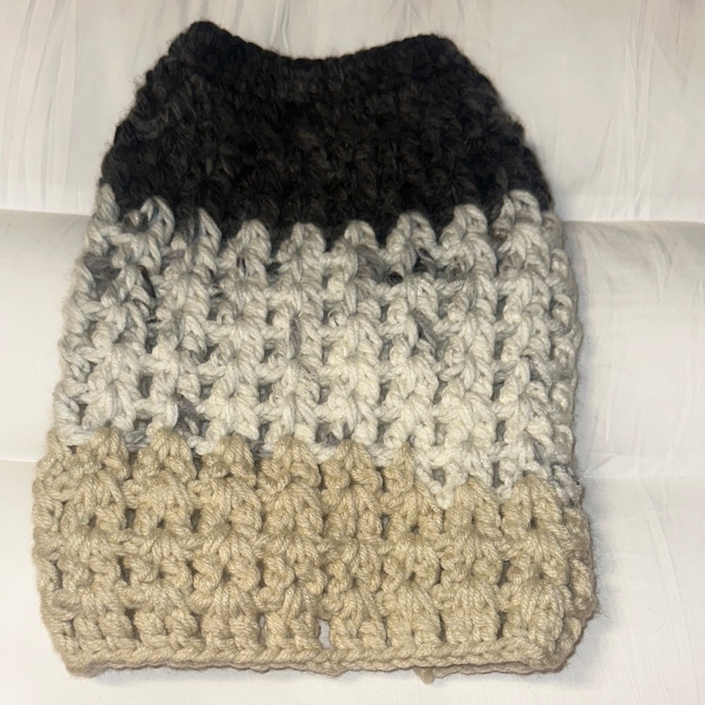 Hand Crafted Chunky Crochet Ombre dog Sweater